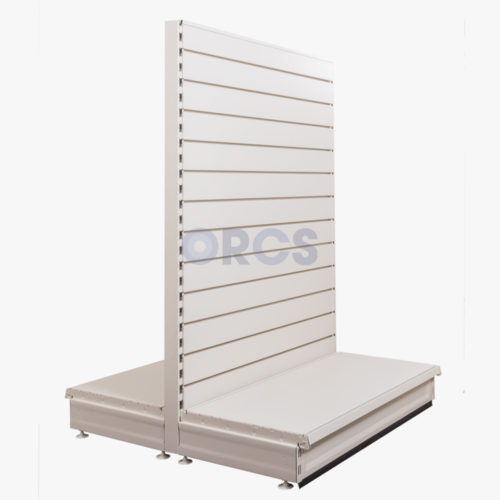 Gondolastelling-middenstell-Slatwall Gondolastelling / middenstelling Slatwall - RAL9001 (140 x 125 x 37) - Afbeelding 1