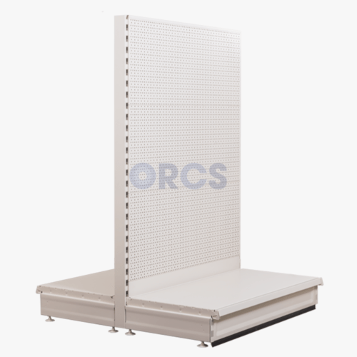 gondola-midden-perfo Complete gondolastelling / middenstelling met perfo RL achterwand - RAL9001 (210 x 100 x 47) - 1 meter - Afbeelding 1