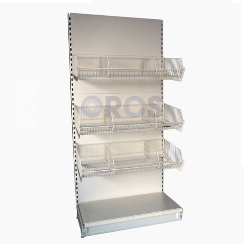 Wandstelling met inhangmanden - RAL9001 (240 x 100 x 47)