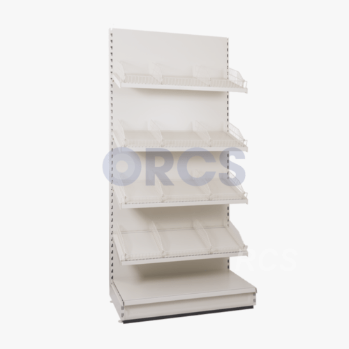 Wandstelling metalen vakverdeling Wandstelling metalen draadwerk vakverdeling - RAL9001 (180 x 100 x 57) - Afbeelding 1