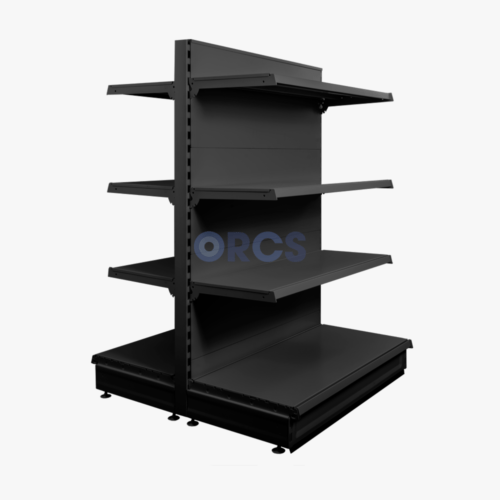 Gondolastelling-RAL-9005-rechts Complete gondolastelling / middenstelling - RAL9005 - Zwart (180 x 100 x 57) - 1 meter - Afbeelding 1