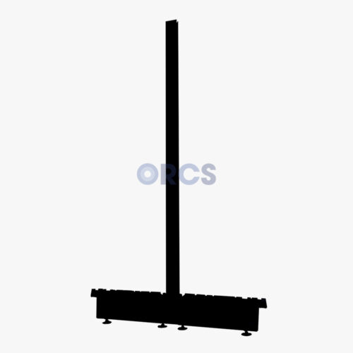winkelinrichting-product-eindregel-dubbel-9005 Eindregel voor gondola / middenstelling - RAL9005 (210 x 47) - Afbeelding 1