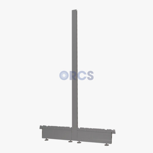 winkelinrichting-product-eindregel-dubbel-9006 Eindregel voor gondola / middenstelling - RAL9006 (210 x 47) - Afbeelding 1