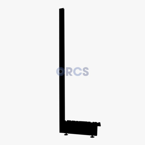 winkelinrichting-product-eindregel-enkel-9005 Eindregel voor wandstelling en kopstelling - RAL9005 (160 x 37) - Afbeelding 1