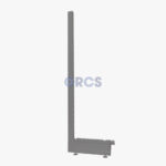 Eindregel voor wandstelling en kopstelling - RAL9006 (140 x 37)