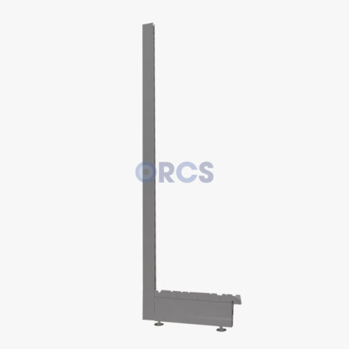 winkelinrichting-product-eindregel-enkel-9006 Eindregel voor wandstelling en kopstelling - RAL9006 (180 x 57) - Afbeelding 1