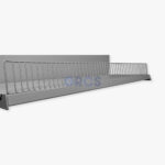 Metalen draadwerk verdeellijst 70mm - RAL9006