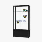 rcs winkelstellingen vitrine H1000 met onderkast zwart