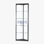 rcs winkelstellingen hoekvitrine met LED verlichting zwart
