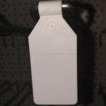 product prijslabel dubbele blisterhaak wit