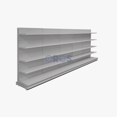 Complete wandstelling legborden RAL9006-5 meter Complete wandstelling legborden RAL9006-5 meter
